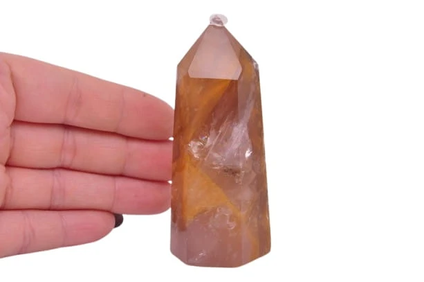 * KWARC Z LIMONITEM OBELISK WIEŻA CUDOWNY OKAZ JAKO PREZENT NR 7 *