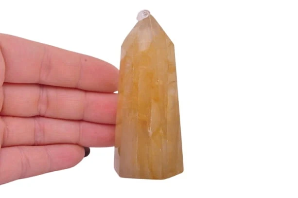 * KWARC Z LIMONITEM OBELISK POLEROWANA WIEŻA CUDOWNY KOLOR MINERAŁ NR 6 *