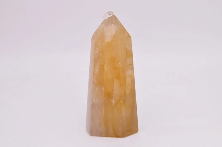 * KWARC Z LIMONITEM OBELISK POLEROWANA WIEŻA CUDOWNY KOLOR MINERAŁ NR 6 *