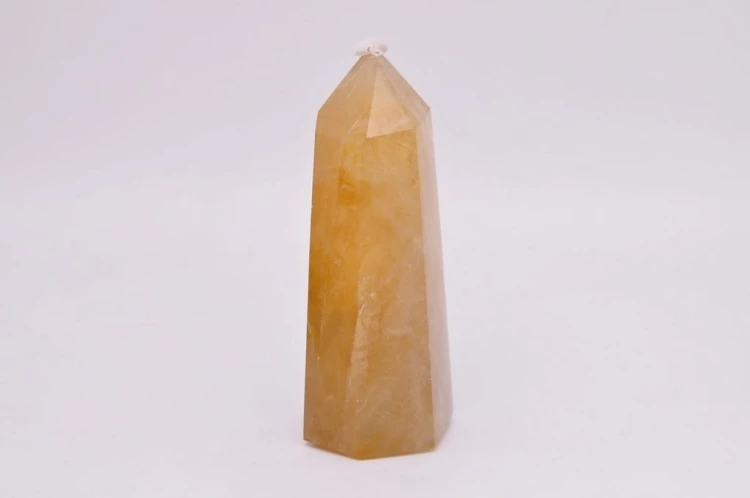 * KWARC Z LIMONITEM OBELISK POLEROWANA WIEŻA CUDOWNY KOLOR MINERAŁ NR 6 *