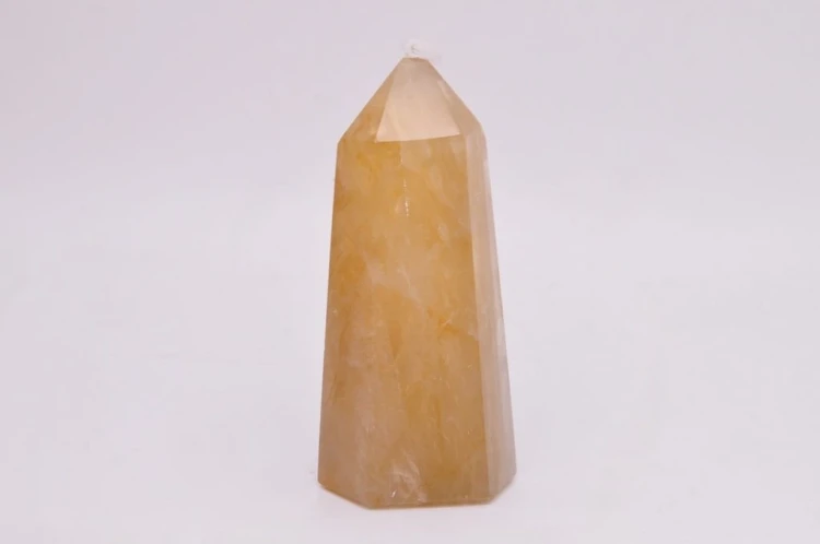 * KWARC Z LIMONITEM OBELISK POLEROWANA WIEŻA CUDOWNY KOLOR MINERAŁ NR 6 *