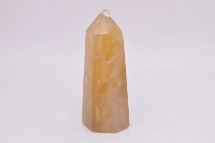 * KWARC Z LIMONITEM OBELISK POLEROWANA WIEŻA CUDOWNY KOLOR MINERAŁ NR 6 *