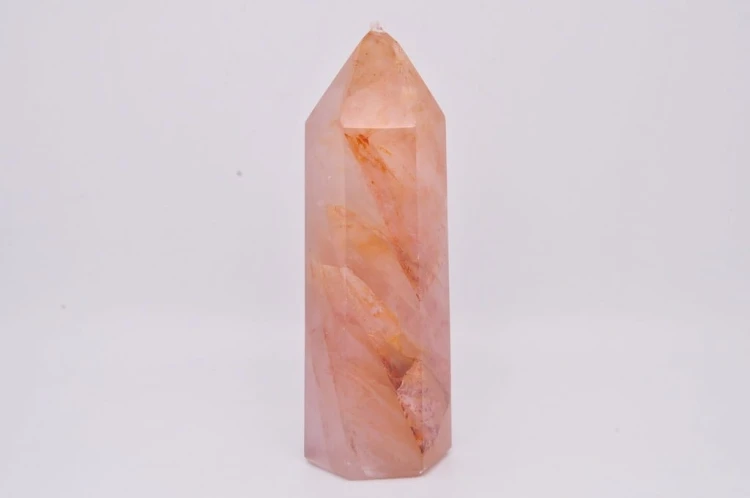 * KWARC Z HEMATYTEM MADAGASKAR OBELISK WIEŻA JASNY KOLOR NR 3 *