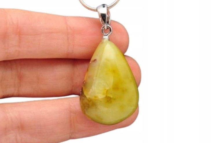 * OPAL ZIELONY UROKLIWA POLEROWANA ZAWIESZKA PIĘKNY OKAZ NR 9 *