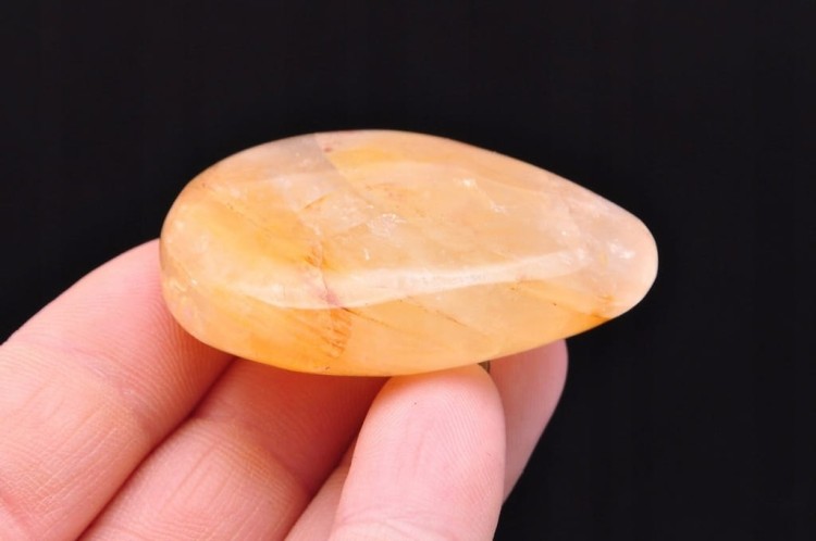 * KWARC Z LIMONITEM PŁASKI OKAZ SZLIFOWANY POLEROWANY MINERAŁ NR 5 *