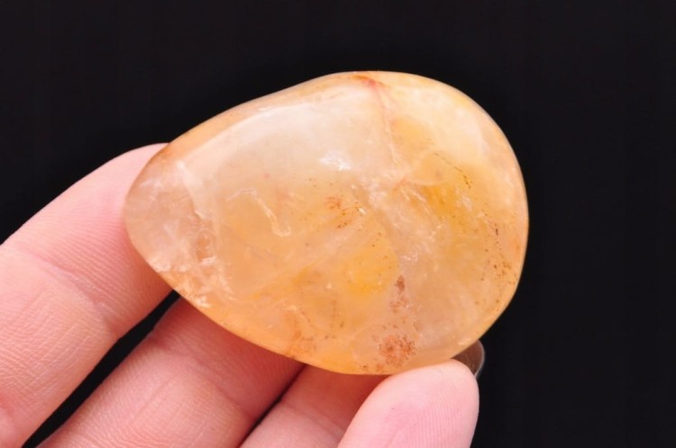 * KWARC Z LIMONITEM PŁASKI OKAZ SZLIFOWANY POLEROWANY MINERAŁ NR 5 *