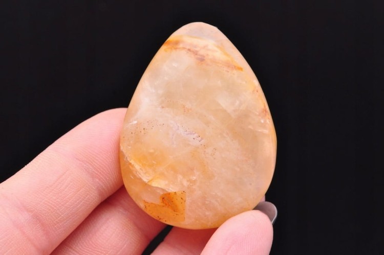 * KWARC Z LIMONITEM PŁASKI OKAZ SZLIFOWANY POLEROWANY MINERAŁ NR 5 *