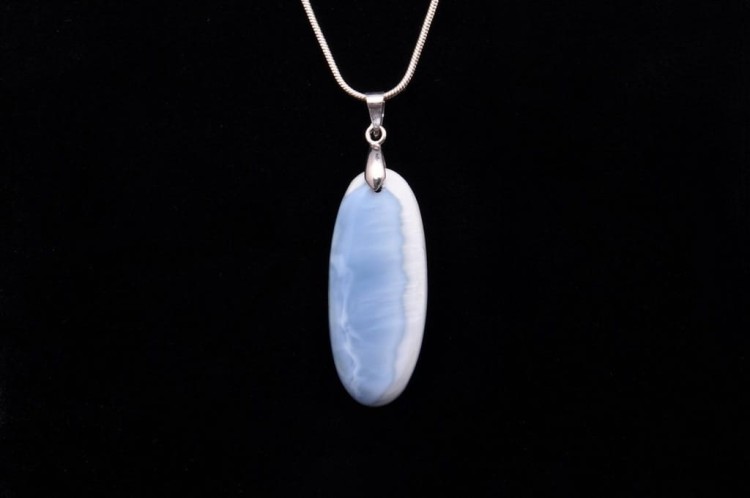 * OPAL BŁĘKITNY PERU WYJĄTKOWA ZAWIESZKA PRZEPIĘKNY NATURALNY OKAZ NR 35 *