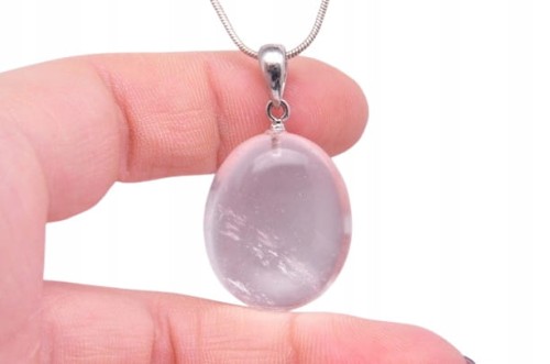 * KRYSZTAŁ GÓRSKI OWALNA ZAWIESZKA ŚLICZNY NATURALNY MINERAŁ NR 3 *