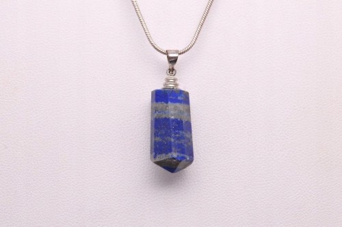 * LAPIS LAZULI INTERESUJĄCA ZAWIESZKA OBELISK NATURALNY MINERAŁ NR 9 *