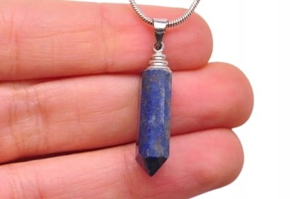 * LAPIS LAZULI ZAWIESZKA OBELISK CIEKAWY OKAZ NA KAŻDĄ OKAZJĘ NR 10 *