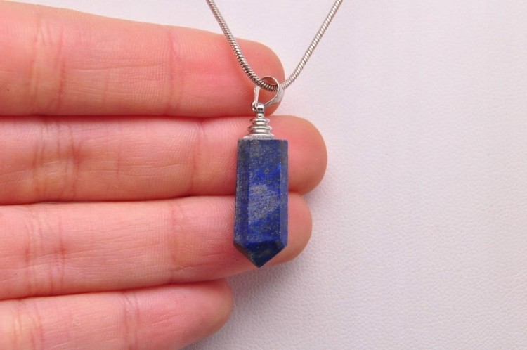* LAPIS LAZULI ZAWIESZKA OBELISK CIEKAWY OKAZ NA KAŻDĄ OKAZJĘ NR 10 *