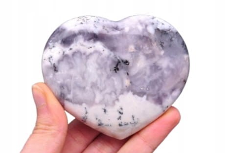 * OPAL DENDRYTYCZNY DENDRYTOWY ELEGANCKIE SERCE NATURALNY MINERAŁ NR H15 *