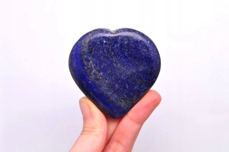 * LAPIS LAZULI PAKISTAN ŚLICZNE SERCE SERDUSZKO NIEBIESKI MINERAŁ NR H91 *