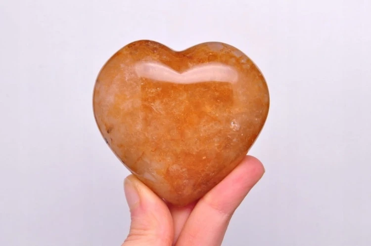 * KWARC Z LIMONITEM WYJĄTKOWE SERCE SERDUSZKO NA PREZENT NR H116 *