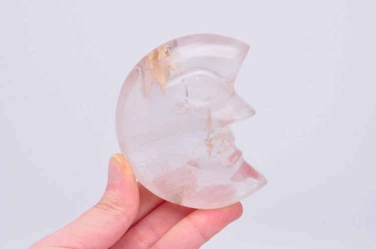 * KRYSZTAŁ GÓRSKI KSIĘŻYC NATURALNY MINERAŁ PIĘKNA DEKORACJA NR 3 *