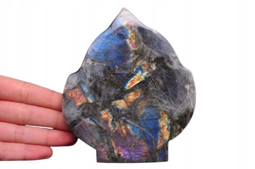 * LABRADORYT LIŚĆ POLEROWANY MINERAŁ PIĘKNY EFEKT LABRADORYZACJI NR 3 *