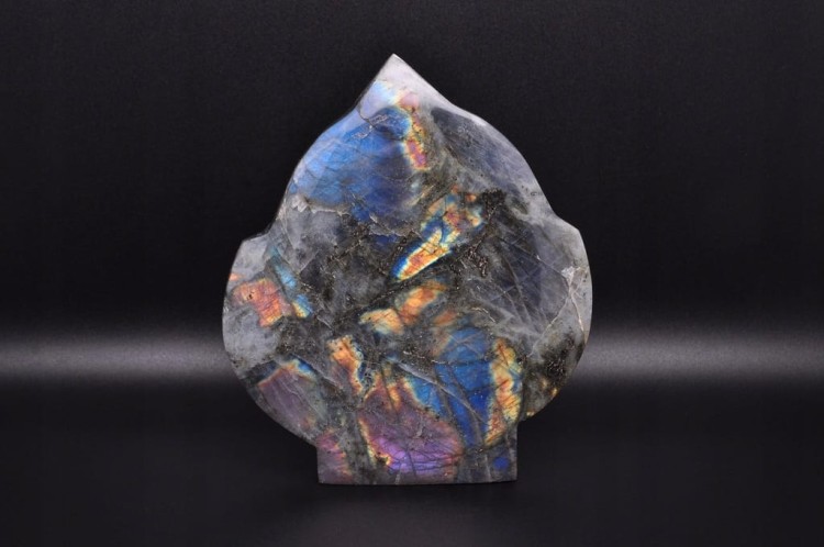 * LABRADORYT LIŚĆ POLEROWANY MINERAŁ PIĘKNY EFEKT LABRADORYZACJI NR 3 *