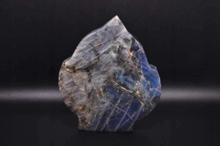 * LABRADORYT LIŚĆ POLEROWANY MINERAŁ PIĘKNY EFEKT LABRADORYZACJI NR 3 *