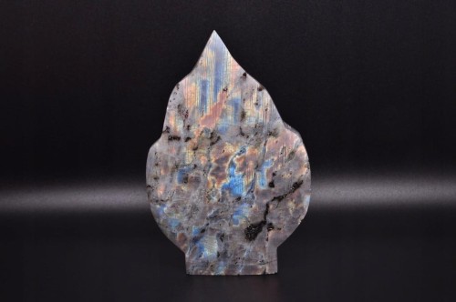 * LABRADORYT LIŚĆ STOJĄCY OKAZ ŚLICZNY KAMIEŃ NATURALNY NR 5 *