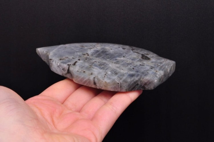 * LABRADORYT LIŚĆ STOJĄCY OKAZ ŚLICZNY KAMIEŃ NATURALNY NR 5 *