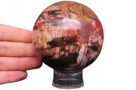 * SKAMIENIAŁE DREWNO MADAGASKAR WIELOKOLOROWA KULA ŚLICZNA BARWA NR 2 *