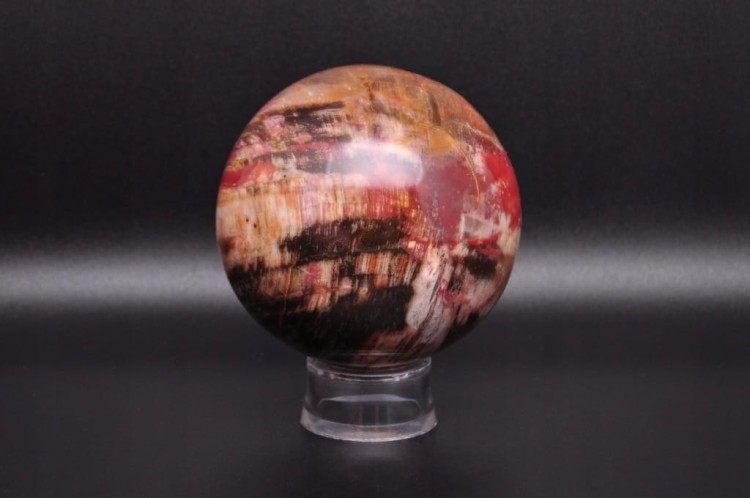 * SKAMIENIAŁE DREWNO MADAGASKAR WIELOKOLOROWA KULA ŚLICZNA BARWA NR 2 *