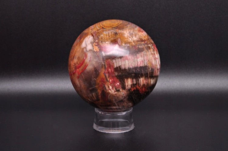 * SKAMIENIAŁE DREWNO MADAGASKAR WIELOKOLOROWA KULA ŚLICZNA BARWA NR 2 *