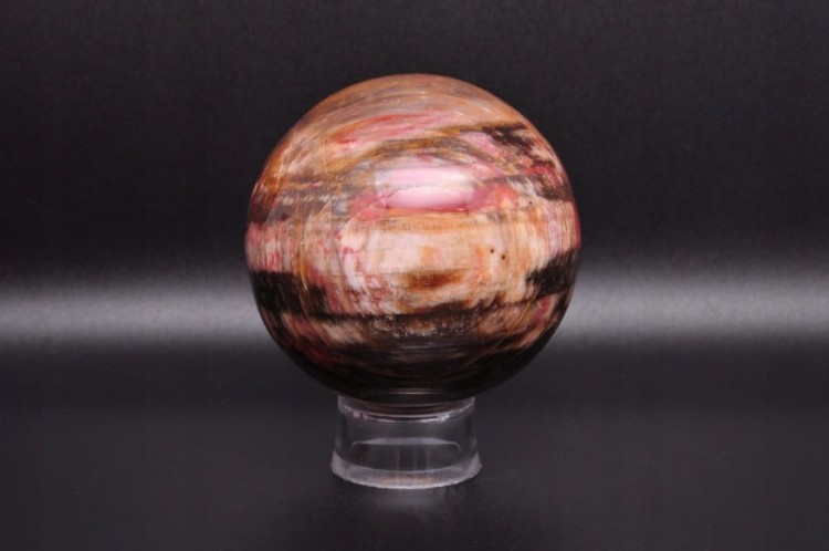 * SKAMIENIAŁE DREWNO MADAGASKAR WIELOKOLOROWA KULA ŚLICZNA BARWA NR 2 *