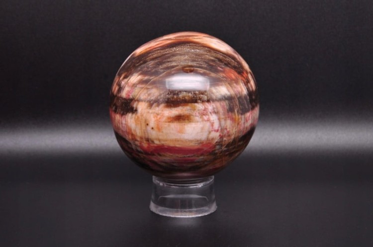 * SKAMIENIAŁE DREWNO MADAGASKAR WIELOKOLOROWA KULA ŚLICZNA BARWA NR 2 *