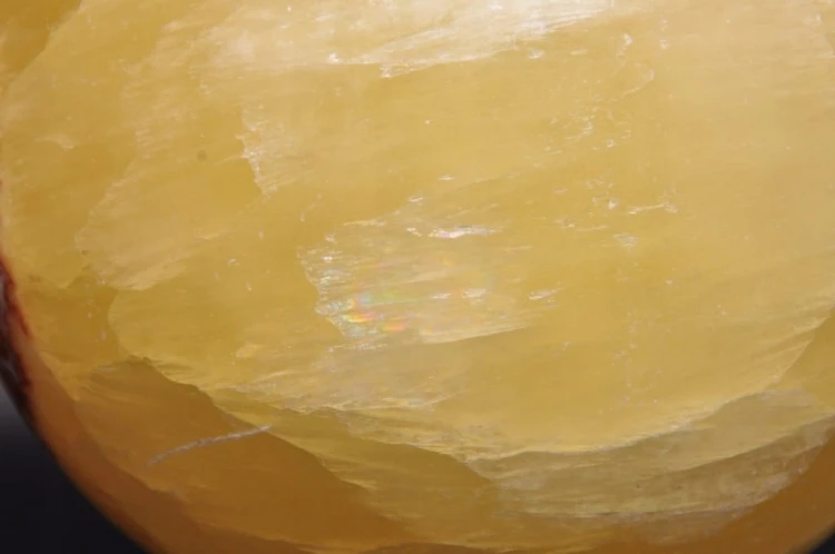 * KALCYT ŻÓŁTY PIĘKNA DUŻA KULA 1,6 KG Z TĘCZĄ ŚWIETNA DO KOLEKCJI NR 1 *