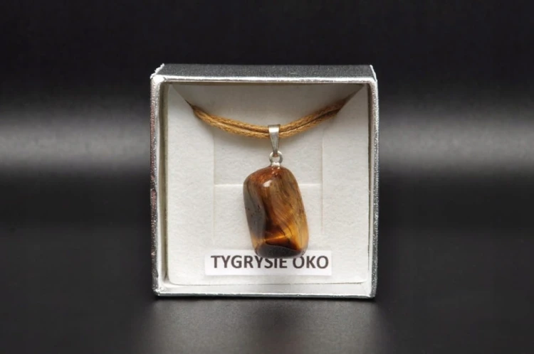 * TYGRYSIE OKO ZJAWISKOWA ZAWIESZKA KAMIEŃ NATURALNY NR 16 *