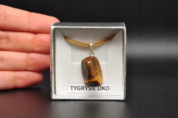 * TYGRYSIE OKO ZJAWISKOWA ZAWIESZKA KAMIEŃ NATURALNY NR 16 *