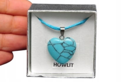 * HOWLIT BARWIONY CHINY ŚLICZNA ZAWIESZKA SERCE CIEKAWY WZÓR NR 13 *