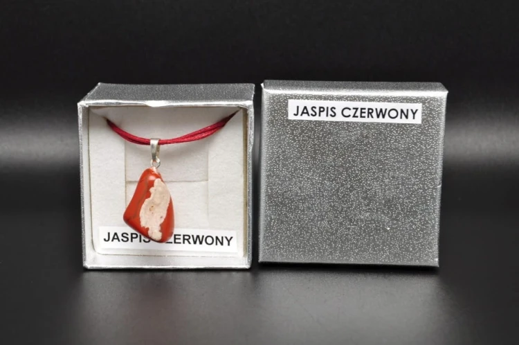 * JASPIS CZERWONY RPA CIEKAWA ZAWIESZKA W PUDEŁKU PIĘKNY WZÓR NR 2 *