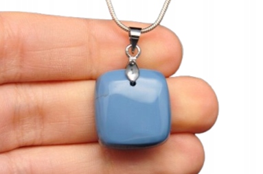 * ANGELIT PERU UROKLIWA PROSTOKĄTNA ZAWIESZKA ELEGANCKI MINERAŁ NR 2 *