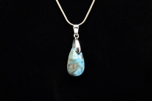 * LARIMAR DOMINIKANA PRZEPIĘKNA ZAWIESZKA CIEKAWY WZÓR NR 9 *