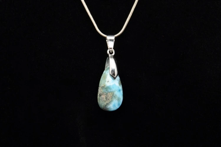 * LARIMAR DOMINIKANA PRZEPIĘKNA ZAWIESZKA CIEKAWY WZÓR NR 9 *