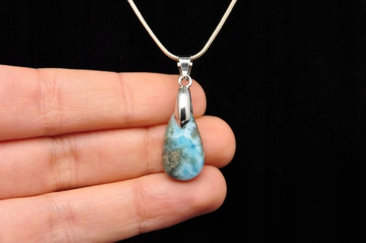 * LARIMAR DOMINIKANA PRZEPIĘKNA ZAWIESZKA CIEKAWY WZÓR NR 9 *