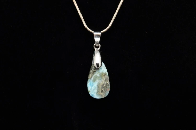 * LARIMAR DOMINIKANA PRZEPIĘKNA ZAWIESZKA CIEKAWY WZÓR NR 9 *