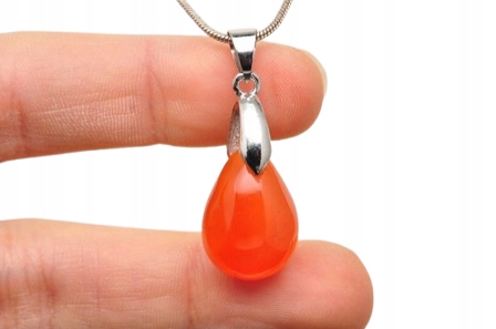 * KARNEOL BRAZYLIA PIĘKNA ZAWIESZKA ELEGANCKA BIŻUTERIA NR 1 *