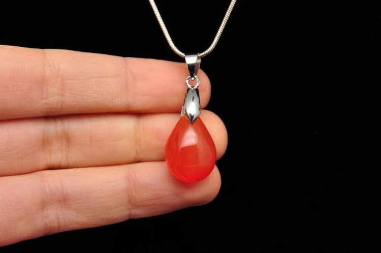 * KARNEOL BRAZYLIA PIĘKNA ZAWIESZKA ELEGANCKA BIŻUTERIA NR 1 *