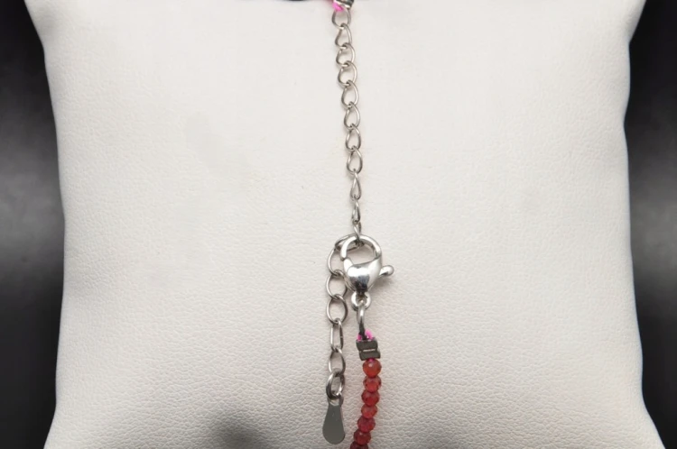 * GRANAT BRANSOLETKA KAMIEŃ FASETOWANY 2,5 MM ELEGANCKA BIŻUTERIA *
