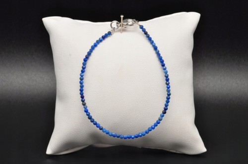 * LAPIS LAZULI BRANSOLETKA KAMIEŃ FASETOWANY 2,5 MM NIEBIESKI MINERAŁ *