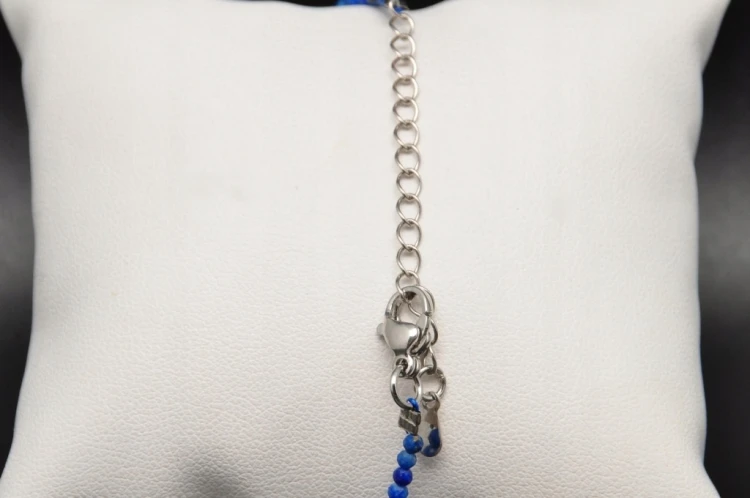 * LAPIS LAZULI BRANSOLETKA KAMIEŃ FASETOWANY 2,5 MM NIEBIESKI MINERAŁ *