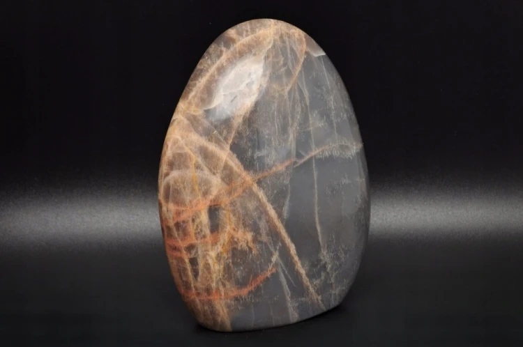 * KAMIEŃ KSIĘŻYCOWY MADAGASKAR MOONSTONE ATRAKCYJNA SREBRNA POŚWIATA NR 4 *