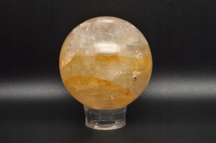 * KWARC Z LIMONITEM MADAGASKAR ŚLICZNA KULA PIĘKNA BARWA NR 1 *