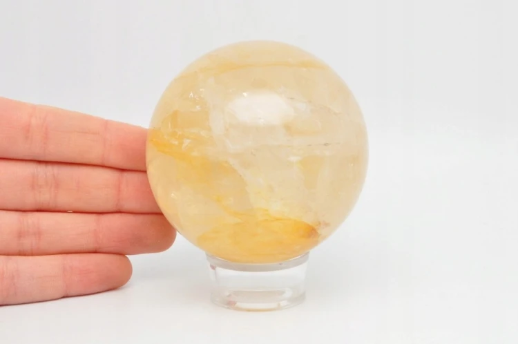 * KWARC Z LIMONITEM MADAGASKAR ŚLICZNA KULA PIĘKNA BARWA NR 1 *