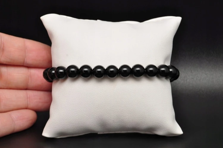 * ONYKS BRANSOLETKA KULKA 8 MM CZARNA BIŻUTERIA PIĘKNY POŁYSK *