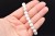 * MAGNEZYT BIAŁA BRANSOLETKA KULKA 8 MM ELEGANCKI WZÓR KAMIEŃ NATURALNY *
